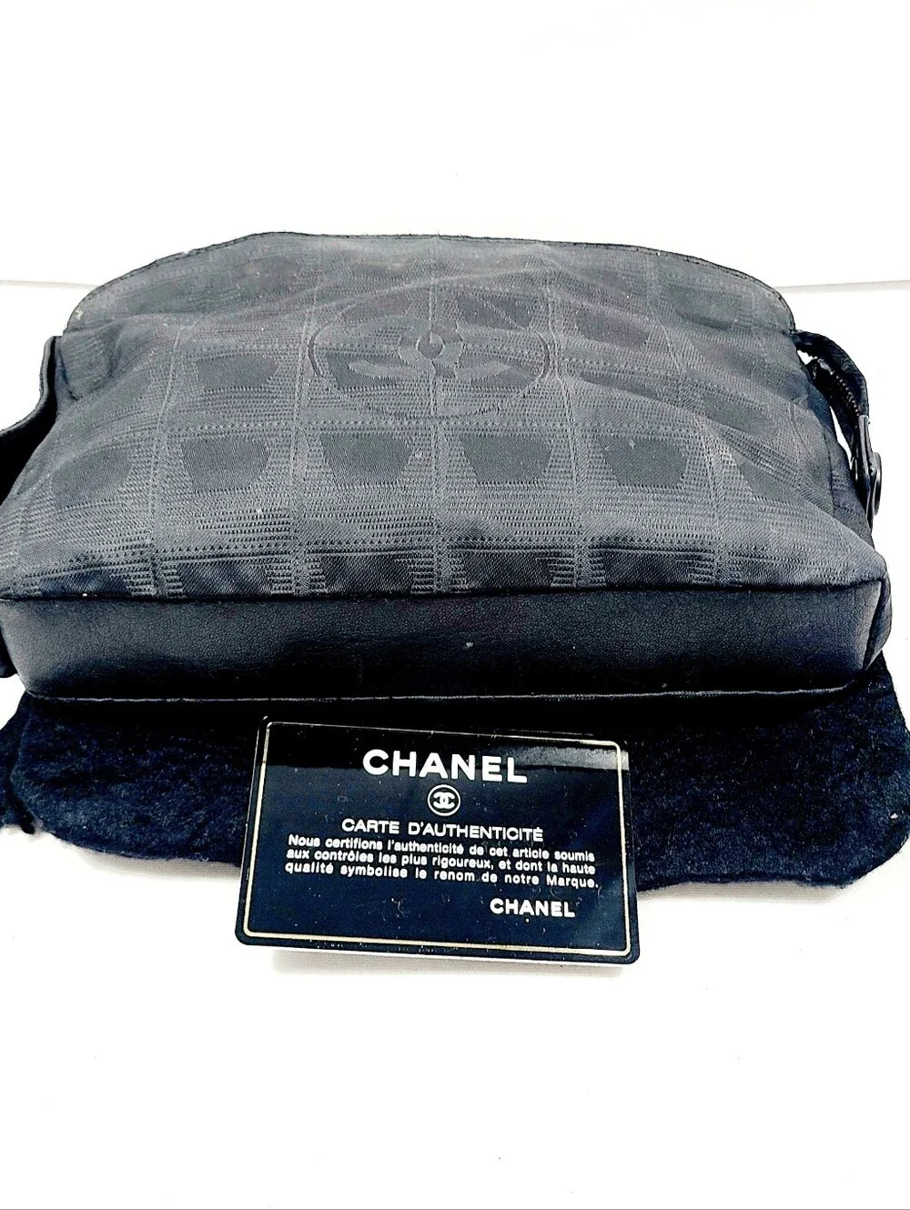 Chanel Canvas Leather Clutch Bag